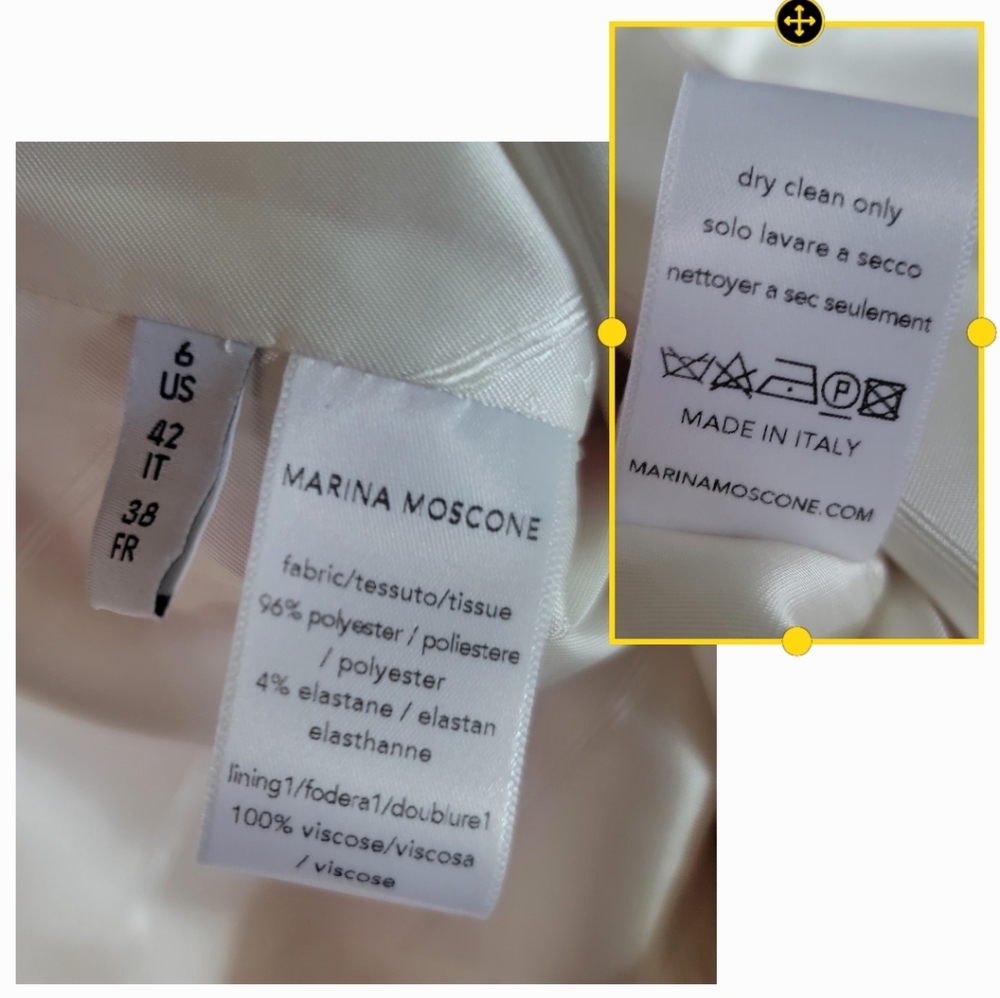 NWT Marina‎ Moscone One-Shoulder Spliced Top in Blush Size 6 Pleated Satin Top - Picture 11 of 11